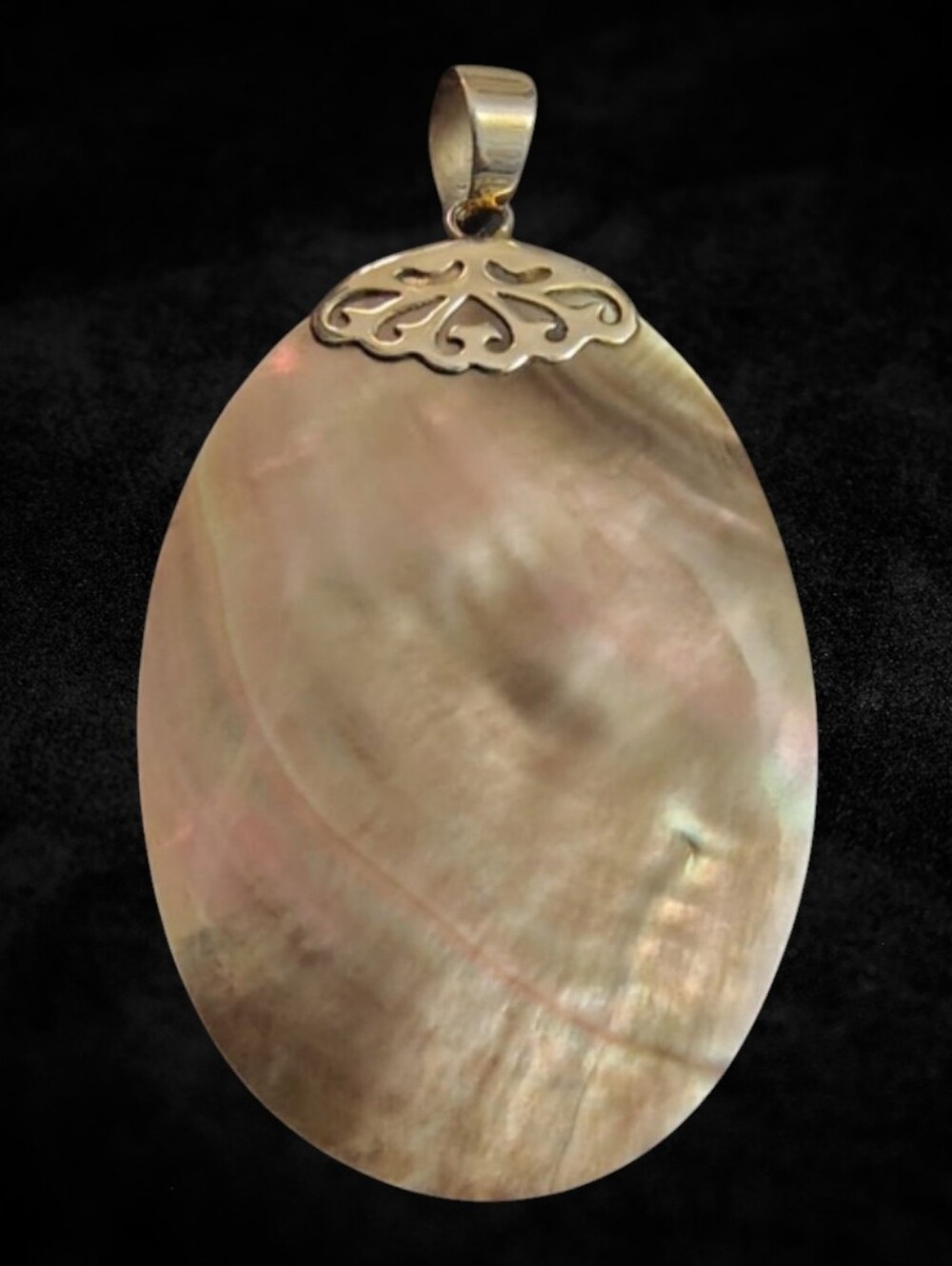 Oval Mother of Pearl Statement Pendant
